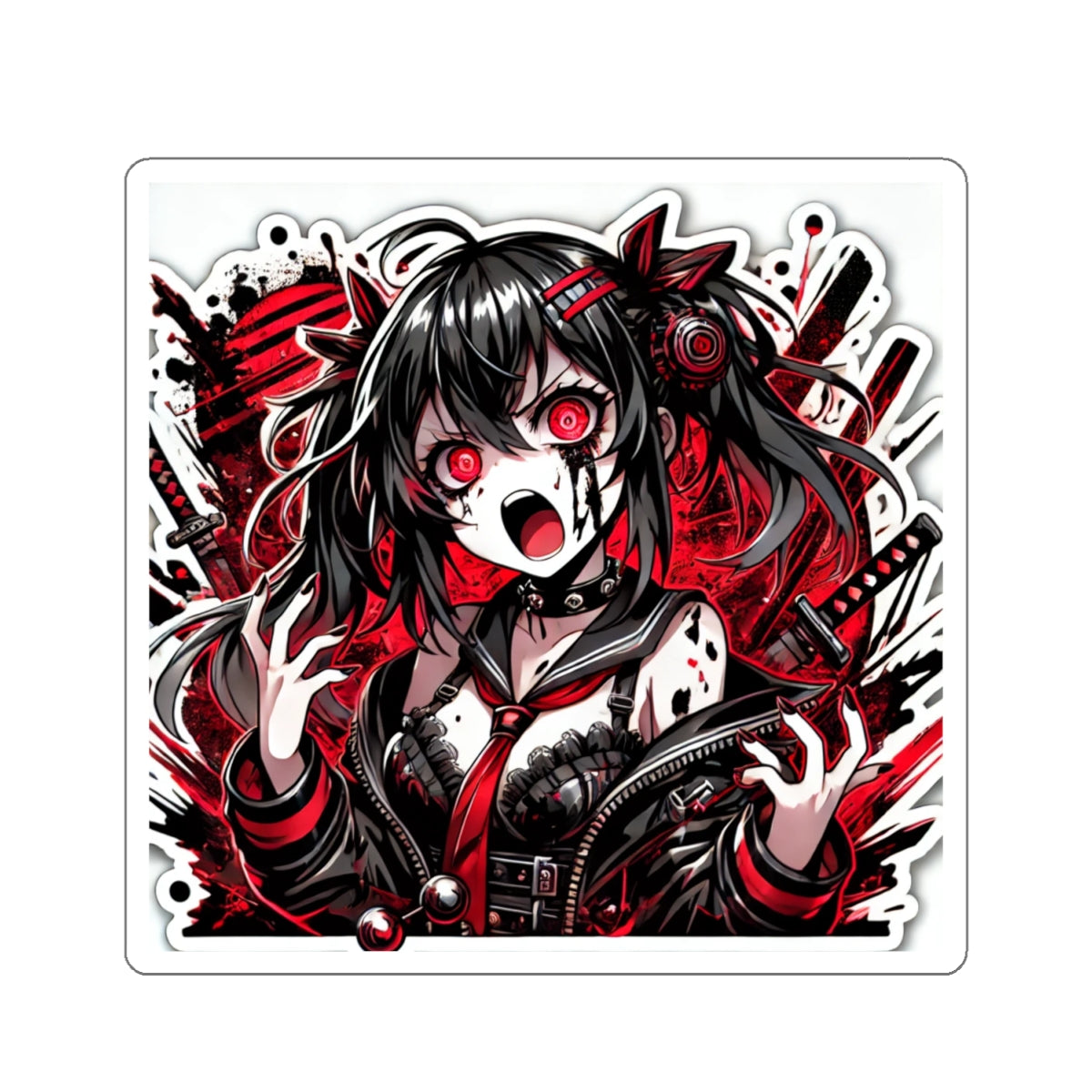 GoreSorrow Anime Girl Angry Sticker