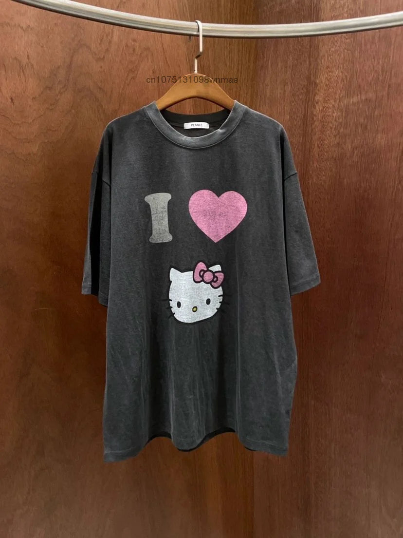 Sanrio Love Hello Kitty T-shirt Loose Oversize