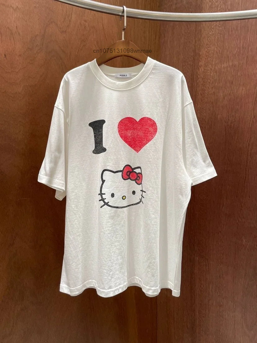 Sanrio Love Hello Kitty T-shirt Loose Oversize
