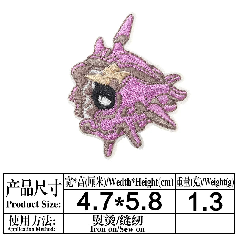 Pokemon Gengar Ekkans Ironing Embroidered Patch For on Clothes