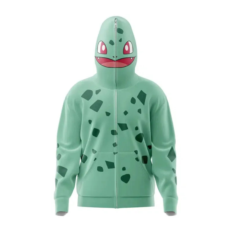 Pokemon Hoodies Zip Up To Face