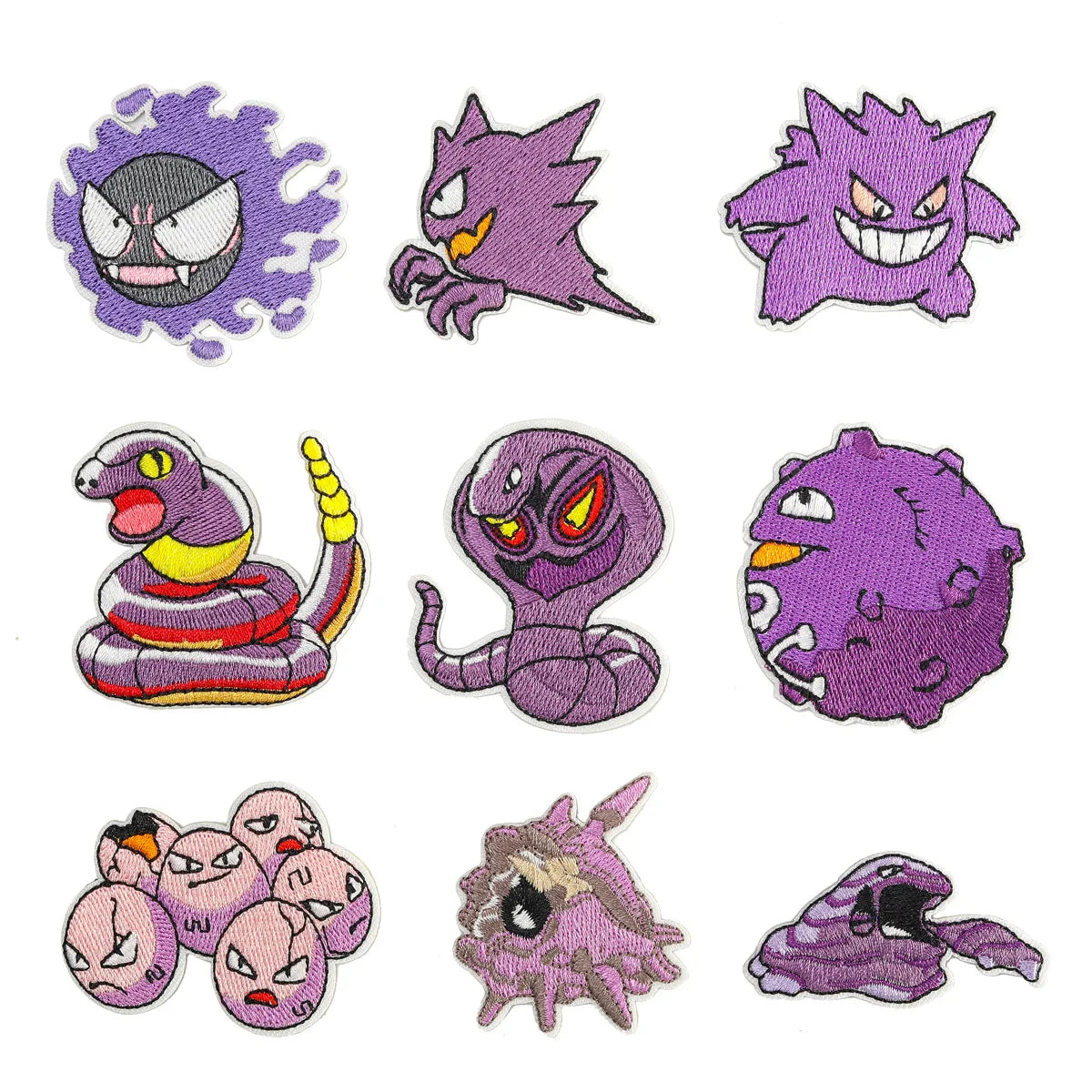 Pokemon Gengar Ekkans Ironing Embroidered Patch For on Clothes