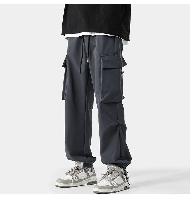 Men's Parachute Pants Side Big Pockets