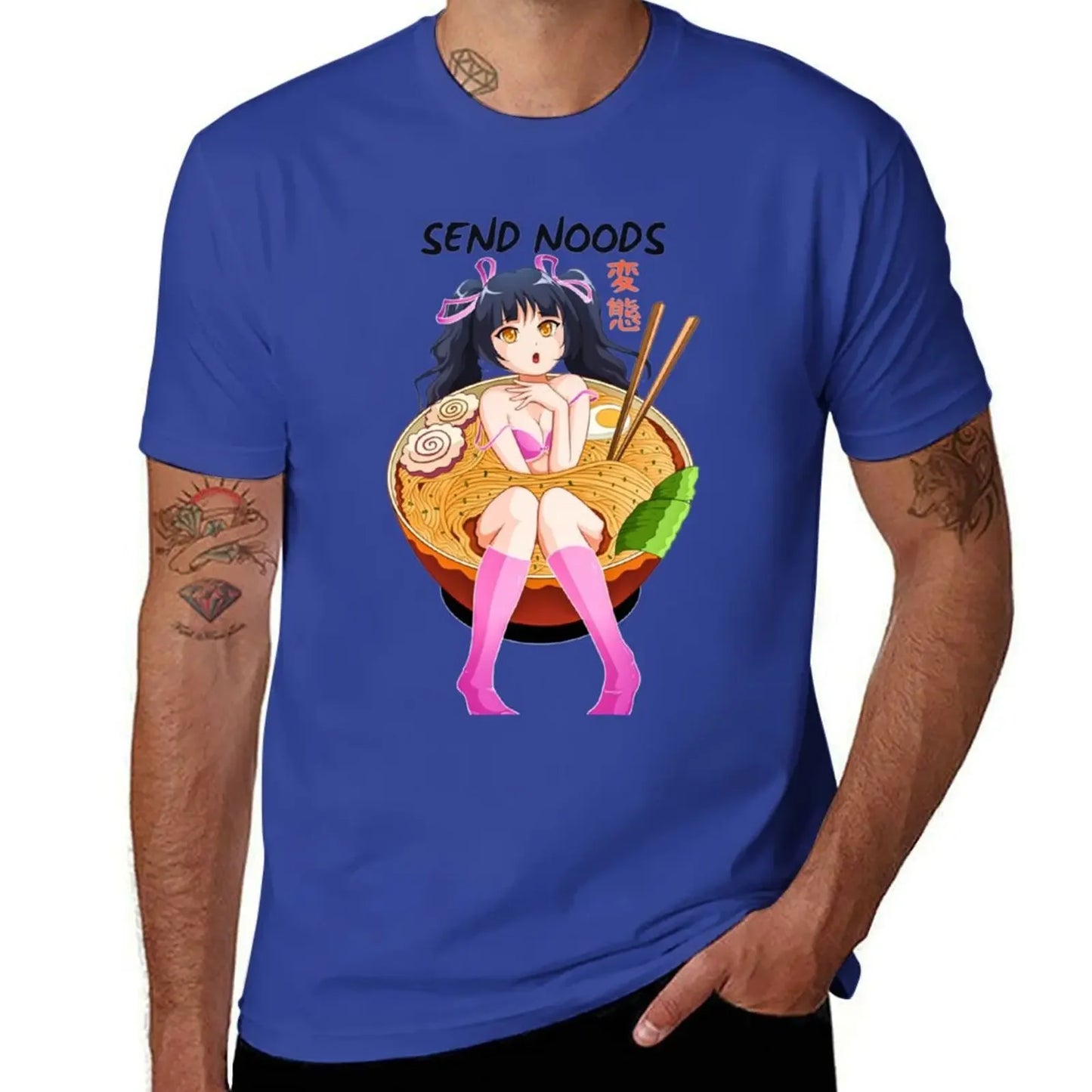Anime Girl Japanese Ramen Noodle Bowl T-Shirt custom
