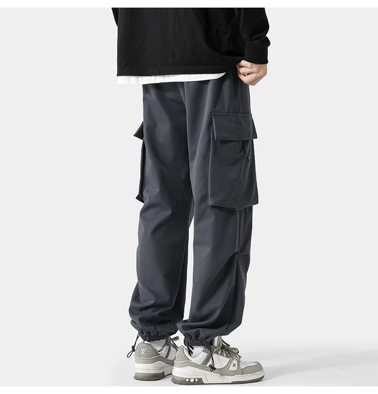 Men's Parachute Pants Side Big Pockets