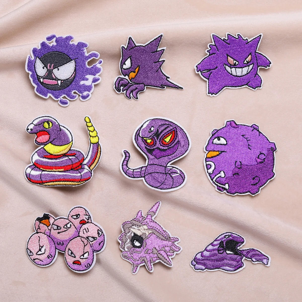 Pokemon Gengar Ekkans Ironing Embroidered Patch For on Clothes