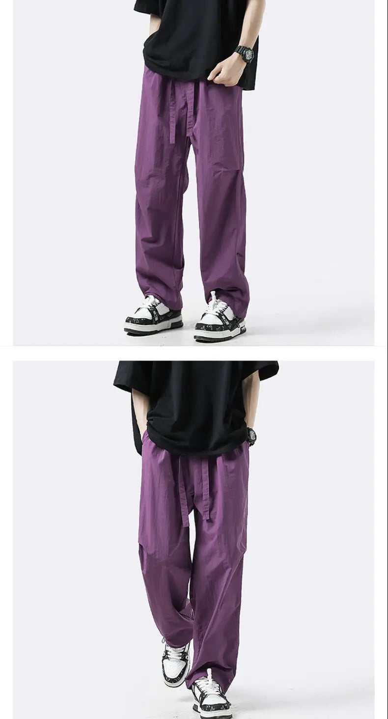 Street Casual Solid Color Thin Men's Cargo Pants