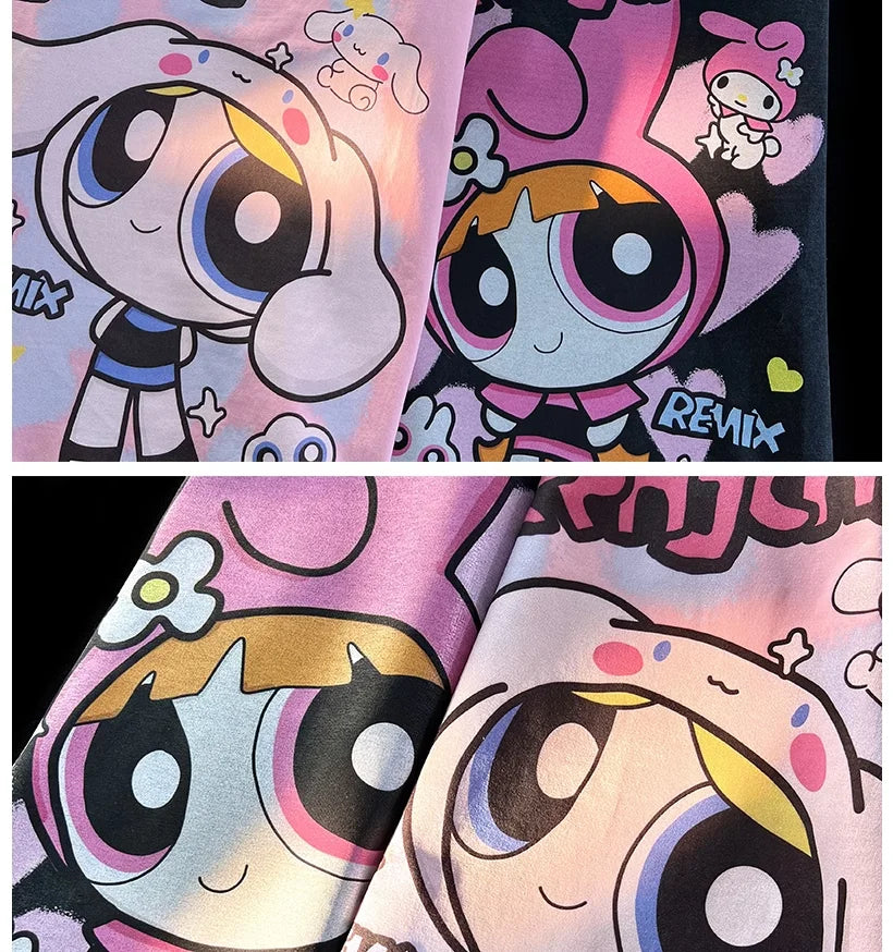 The Powerpuff Girls | pure cotton cartoon short-sleeved T-shirt