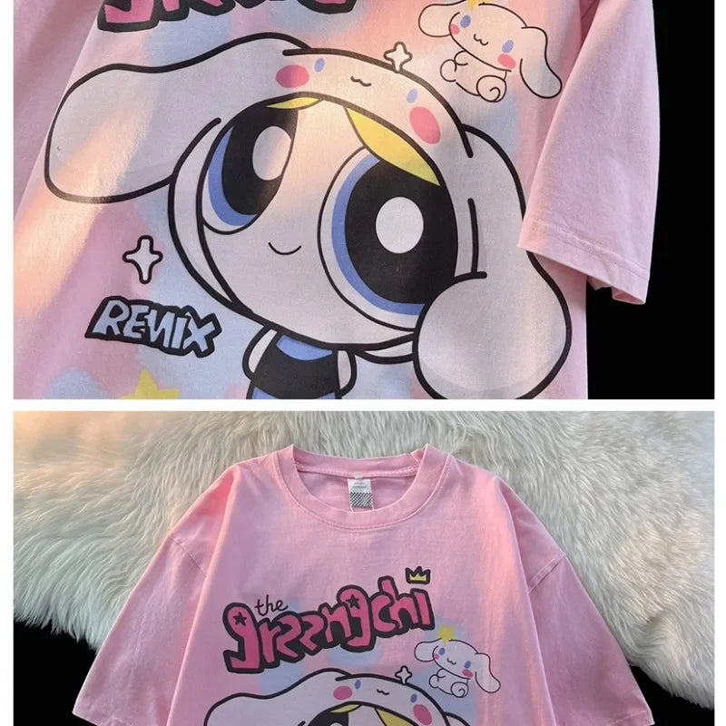 The Powerpuff Girls | pure cotton cartoon short-sleeved T-shirt