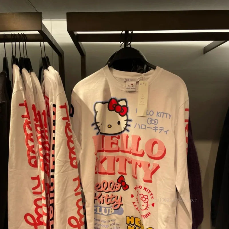 Sanrio Hello Kitty Pure Cotton T-shirt Long Sleeved