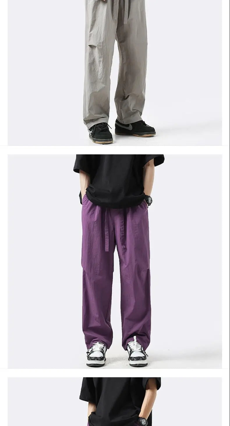 Street Casual Solid Color Thin Men's Cargo Pants