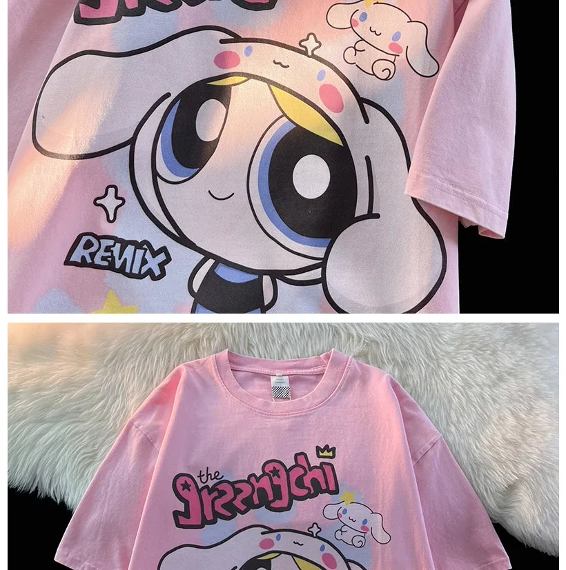 The Powerpuff Girls | pure cotton cartoon short-sleeved T-shirt