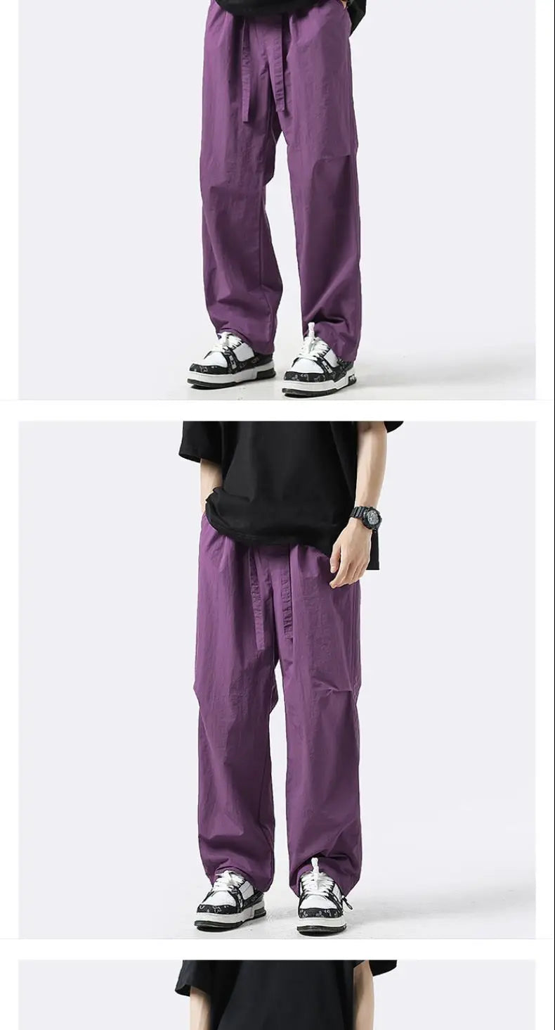 Street Casual Solid Color Thin Men's Cargo Pants