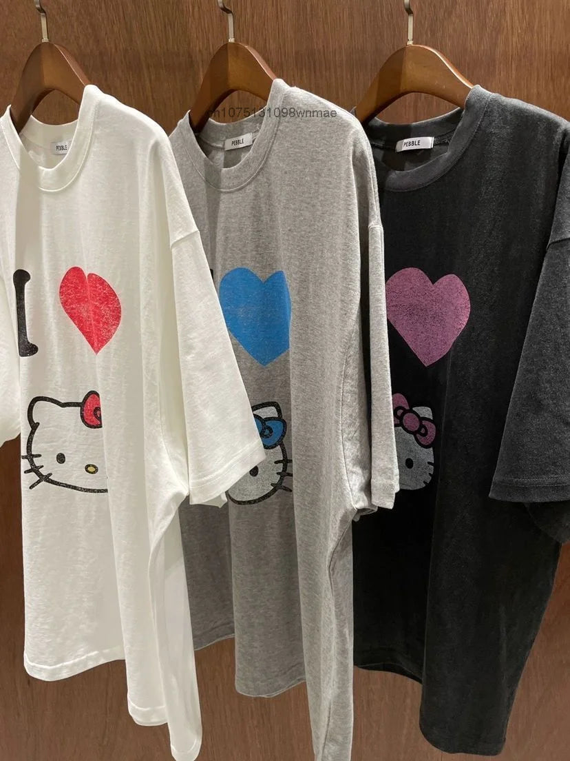 Sanrio Love Hello Kitty T-shirt Loose Oversize