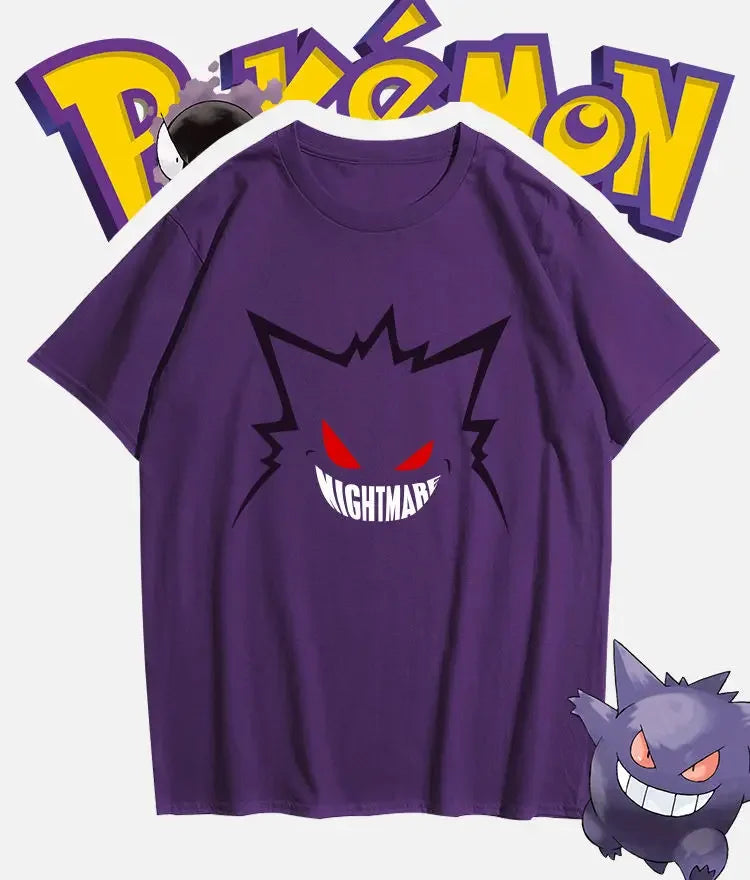 Pokemon Gengar Short Sleeve T-shirt Pure Cotton