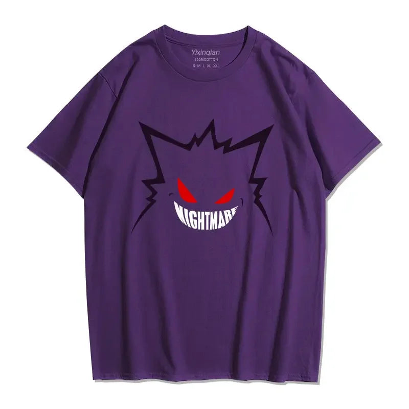Pokemon Gengar Short Sleeve T-shirt Pure Cotton