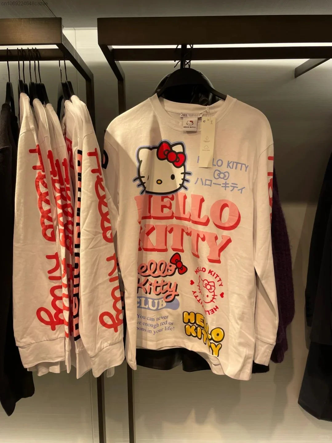 Sanrio Hello Kitty Pure Cotton T-shirt Long Sleeved