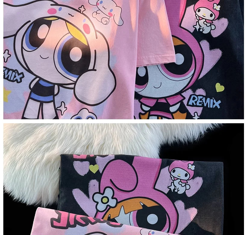 The Powerpuff Girls | pure cotton cartoon short-sleeved T-shirt