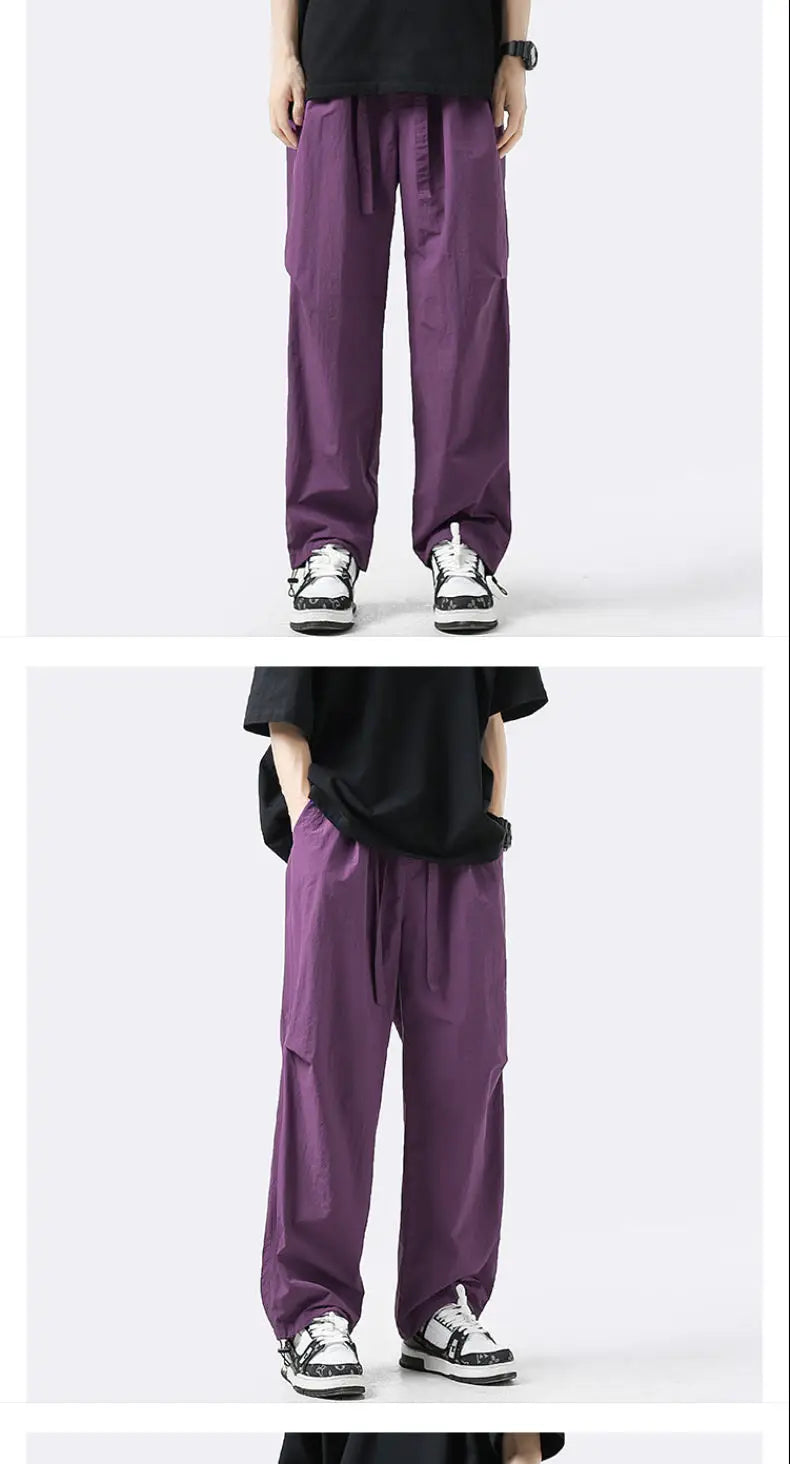 Street Casual Solid Color Thin Men's Cargo Pants