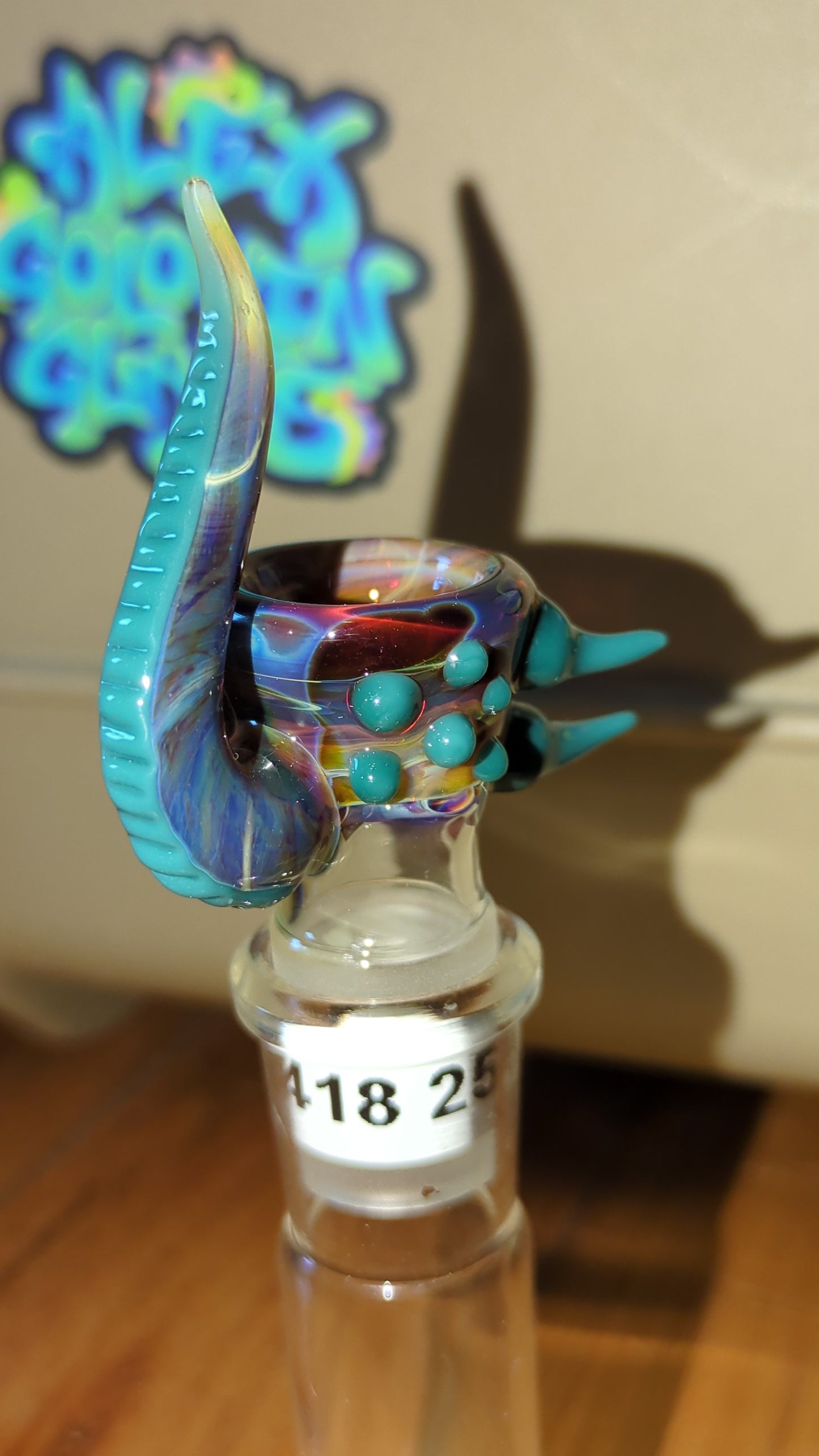 Purple & Blue swirl Demon with Cyan Decal Slide
