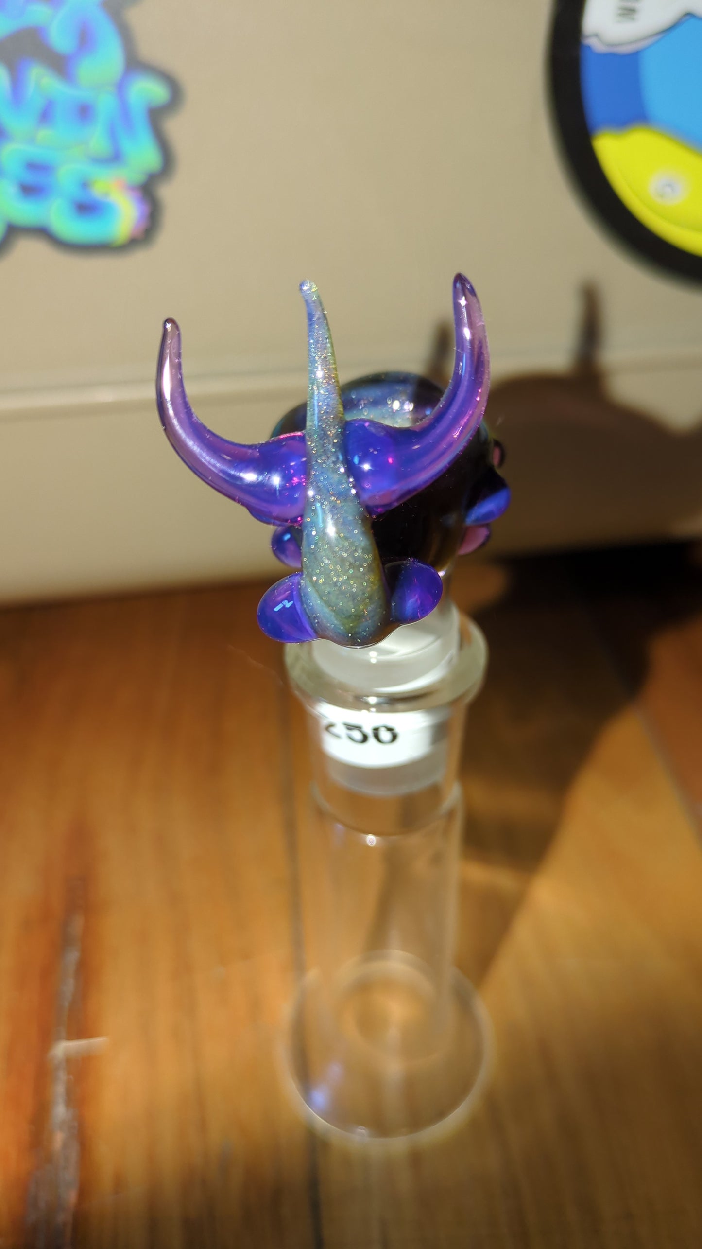 Deep Ocean Blue, sparkling grey and royal jelly monster slide