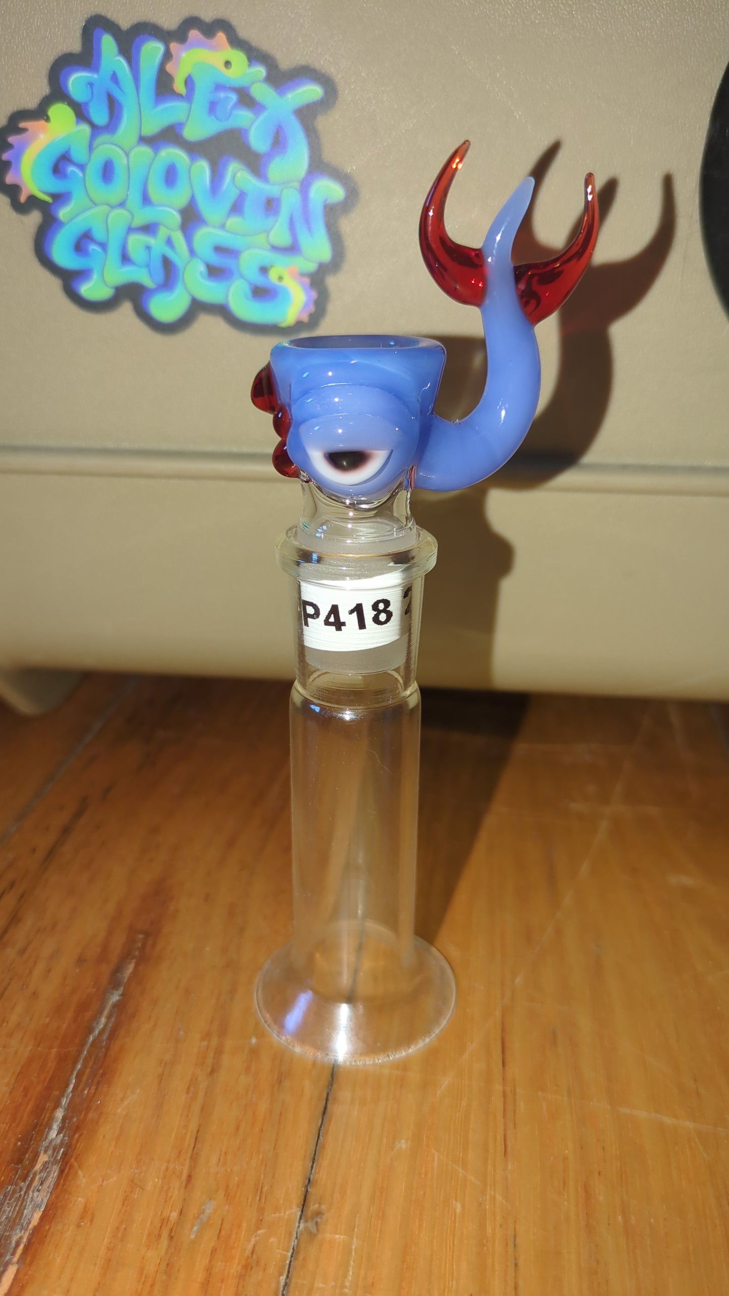 Cyan Demon Slide Red Decal