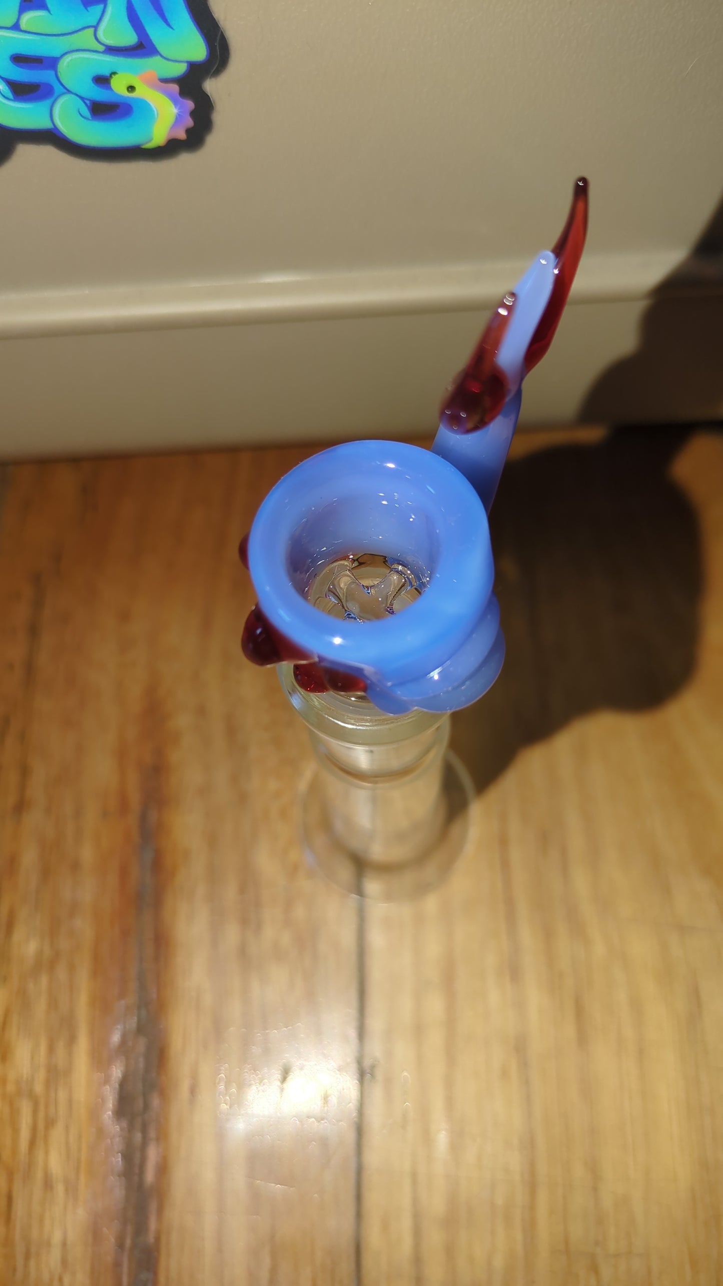 Cyan Demon Slide Red Decal