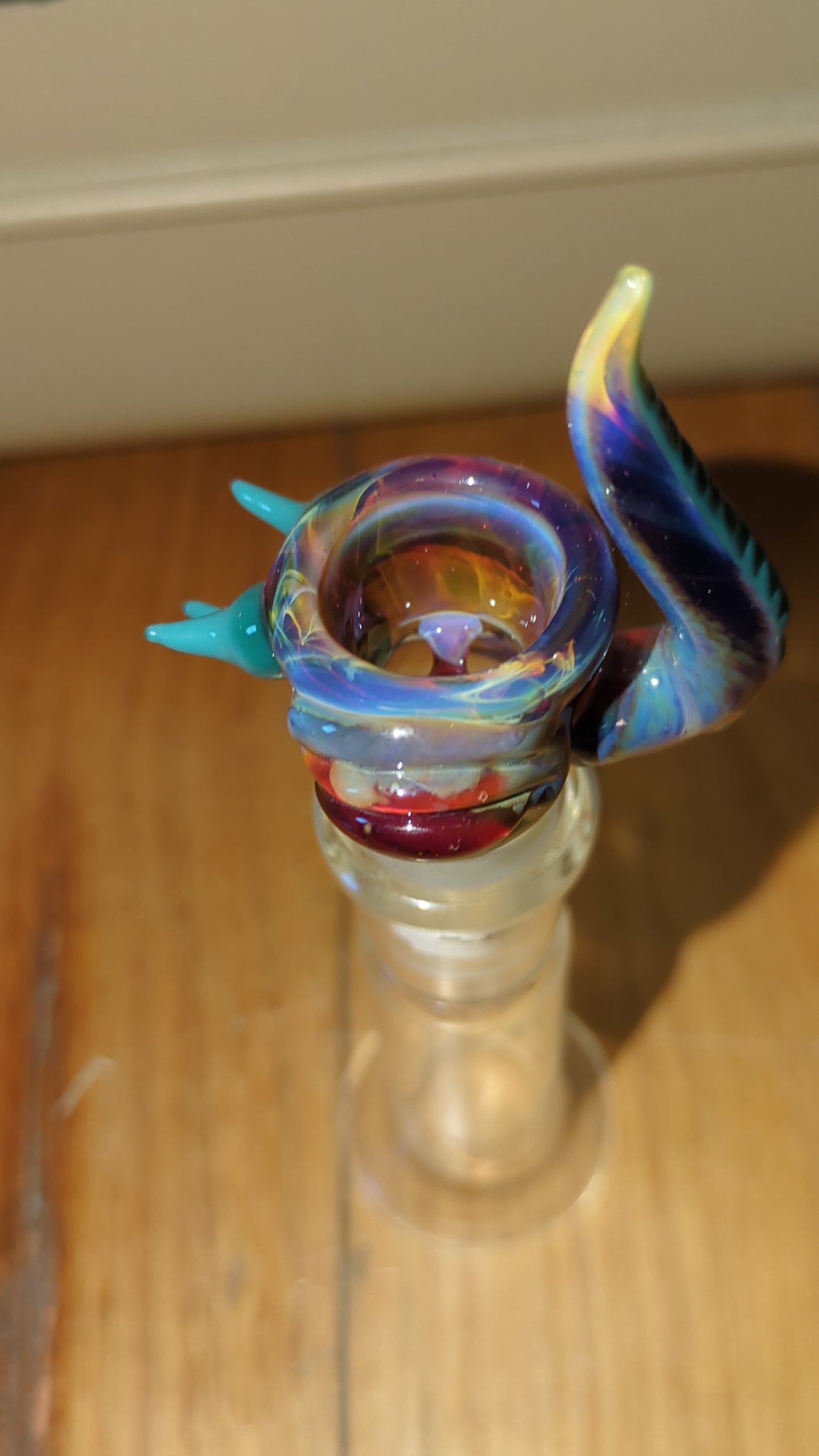 Purple & Blue swirl Demon with Cyan Decal Slide