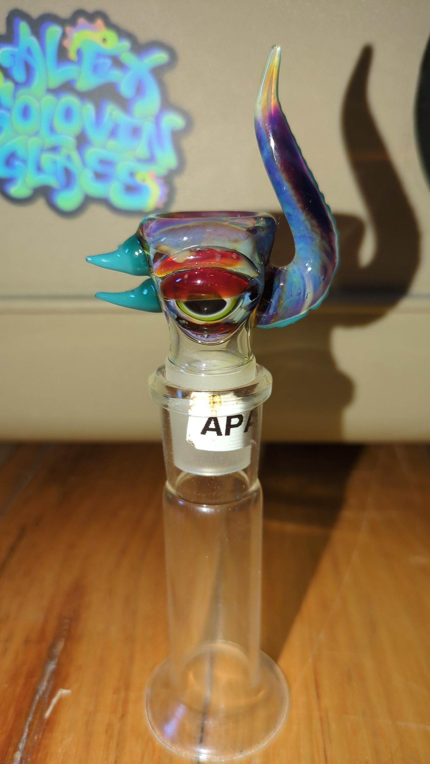 Purple & Blue swirl Demon with Cyan Decal Slide
