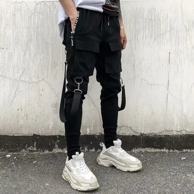 Slim-fit Pants Men Streetwear Techwear