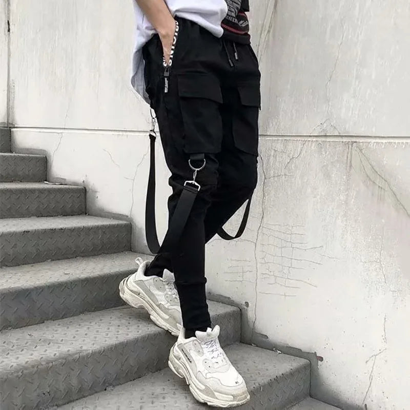 Slim-fit Pants Men Streetwear Techwear