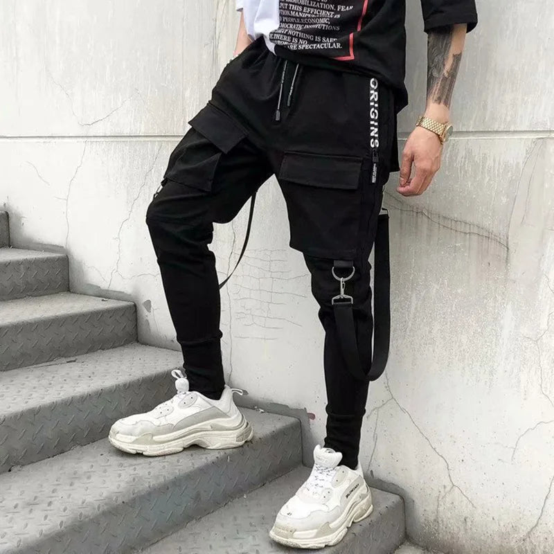 Slim-fit Pants Men Streetwear Techwear