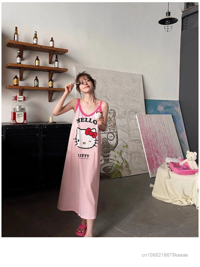 Sanrio Hello Kitty Pajamas Dress for Women Summer