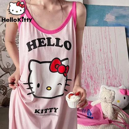 Sanrio Hello Kitty Pajamas Dress for Women Summer