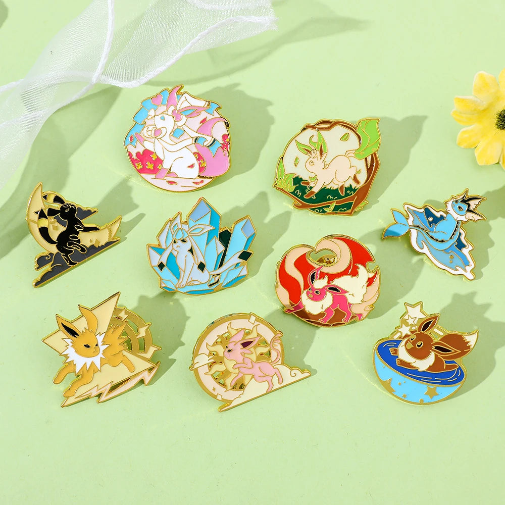 Pokemon Eeveelution Enamel Pins |Metal