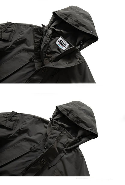 Men's Techwear Hooded Windbreak Jacket