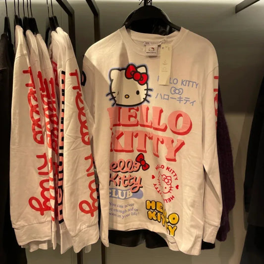 Sanrio Hello Kitty Pure Cotton T-shirt Long Sleeved