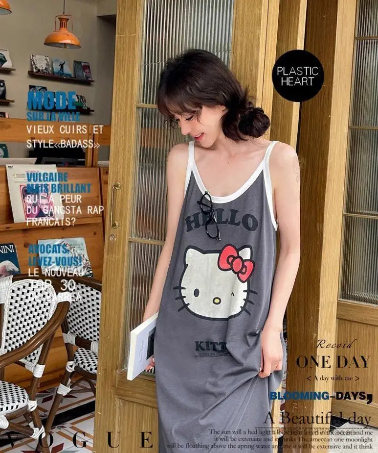 Sanrio Hello Kitty Pajamas Dress for Women Summer