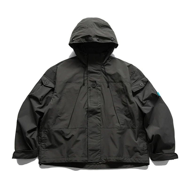 Men's Techwear Hooded Windbreak Jacket