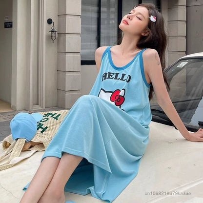 Sanrio Hello Kitty Pajamas Dress for Women Summer