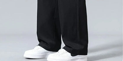 Straight Black Cargo Pants for Men