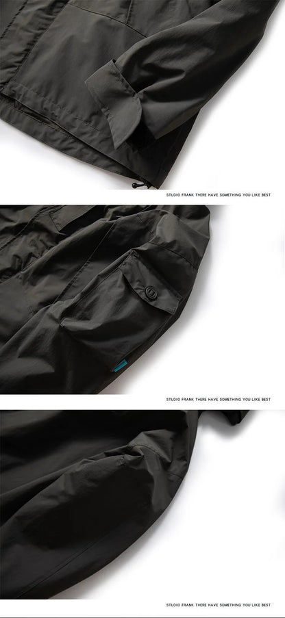 Men's Techwear Hooded Windbreak Jacket