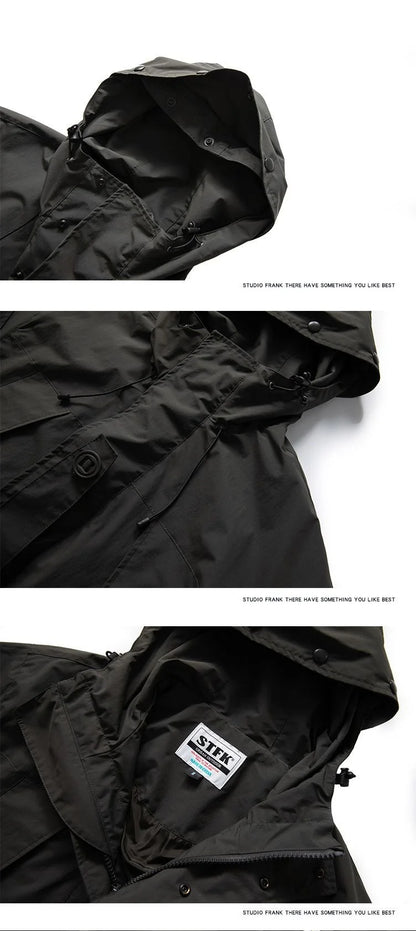 Men's Techwear Hooded Windbreak Jacket