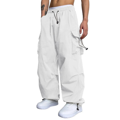 Oversized Cargo Parachute Pants Men Streetwear Y2k | Techwear