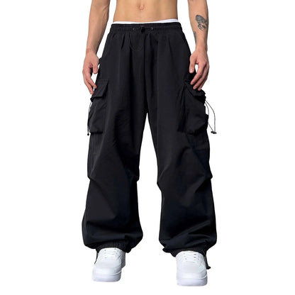 Oversized Cargo Parachute Pants Men Streetwear Y2k | Techwear