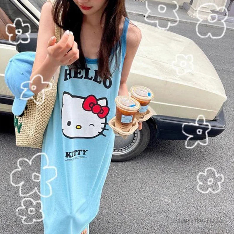 Sanrio Hello Kitty Pajamas Dress for Women Summer