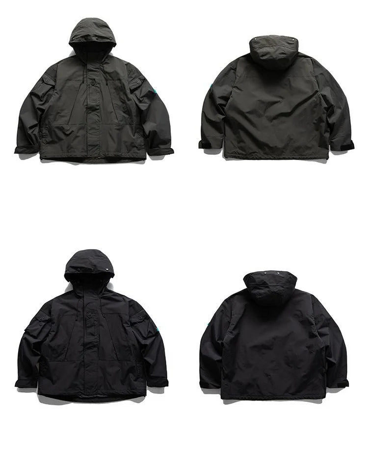 Men's Techwear Hooded Windbreak Jacket