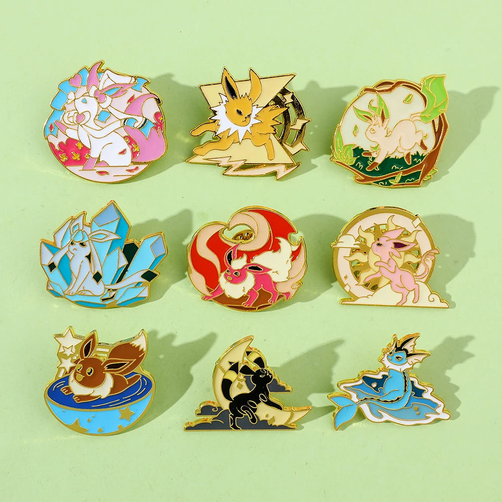 Pokemon Eeveelution Enamel Pins |Metal