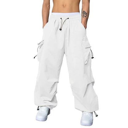 Oversized Cargo Parachute Pants Men Streetwear Y2k | Techwear