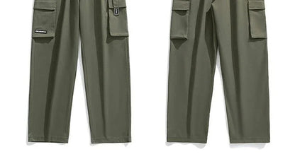 Straight Black Cargo Pants for Men